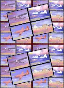GHANA wholesale Famous AVIATORS x10 MNH PLANES, TRANSPORT, LINDBERGH - Picture 1 of 1