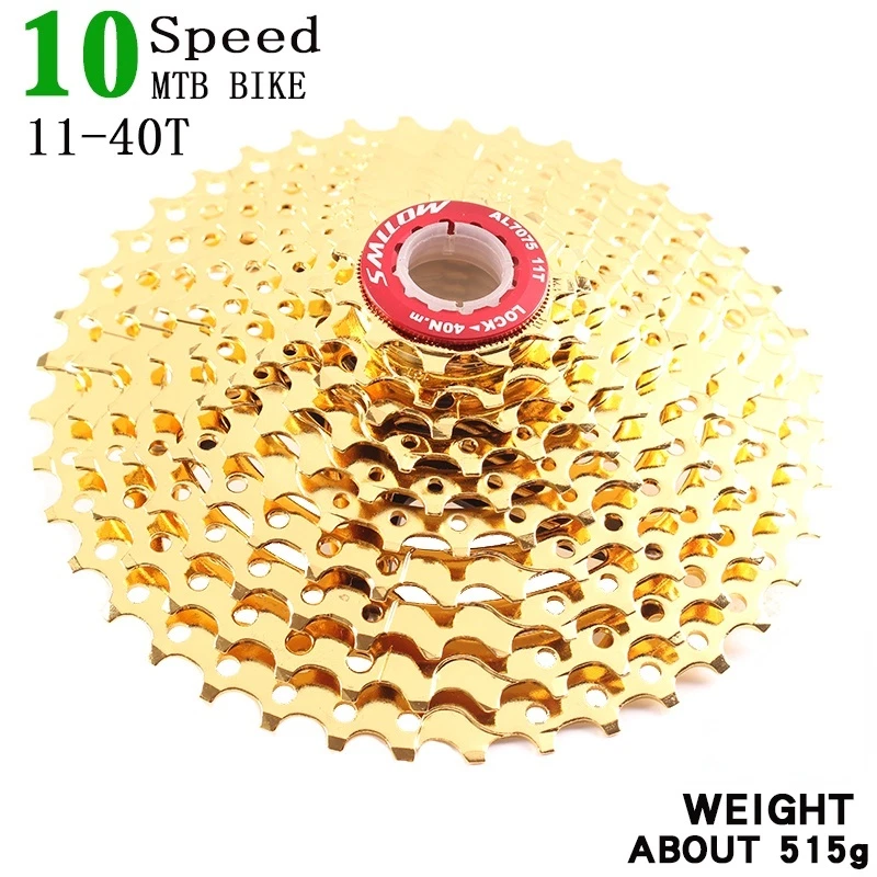 Gold 10S 11-42T MTB Bike Cassette 10 Speed Freewheel Mountain Bicycle Sprockets - Image 1 of 4