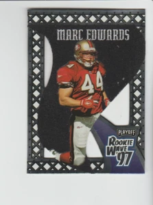 1997 Playoff Rookie Wave Pennants Black #26 Marc Edwards RC, Notre Dame - Picture 1 of 2