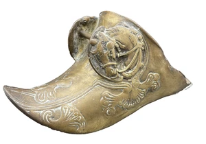 Vintage Español Conquistador Estribo Latón Macizo Caballo Medallón Ecuestre - Imagen 1 de 10
