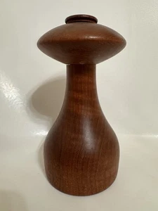 Vintage Dansk Salt Shaker Pepper Mill Combo Teak UFO IHQ Jens Quistgaard - Picture 1 of 9