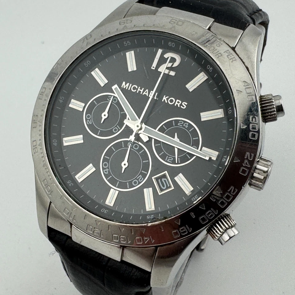 Michael Kors Reloj Cuarzo MK-8187 Hombre 100m Plata Acero Cronógrafo Batería Nueva Foto 1 de 4