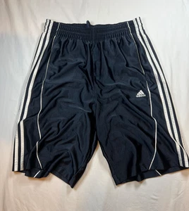 Adidas Mens Small Dazzle Basketball Shorts Shimmer Shiny Black White RARE Silky - Picture 1 of 21