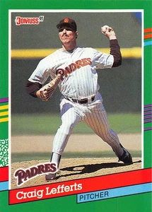 Craig Lefferts 1991 Donruss 515a San Diego Padres BASEBALL Card - Picture 1 of 2
