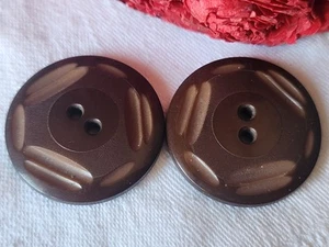 Duo gros gros boutons anciens en corozo collection diamètre 3,1 cm ref 5525 - Picture 1 of 4