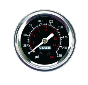 Viair 2" Single Needle Gauge 220 PSI Black Face Illuminated W/ Mounting Bracket - Bild 1 von 5