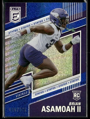 Brian Asamoah II RC,/275 2022 Donruss Elite Minnesota Vikings - Image 1 of 2