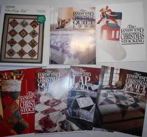 Kit de acolchado Lands End y libro de patrones de edredón para 4 edredones y 2 medias de Navidad - Imagen 1 de 5