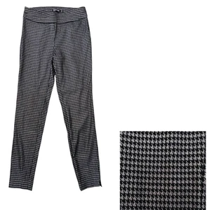 Pantalones cónicos 7th Ave New York & Company metálicos plateados y negros talla M - Imagen 1 de 8