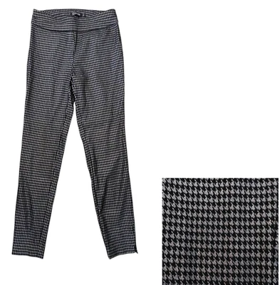 7th Ave New York & Company Metallic Silver & Black Pull On Tapered Pants Size M - Image 1 of 4