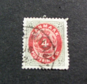 Denmark Stamp Scott# 18 Royal Emblems 1870-71 Used H360 - Picture 1 of 2