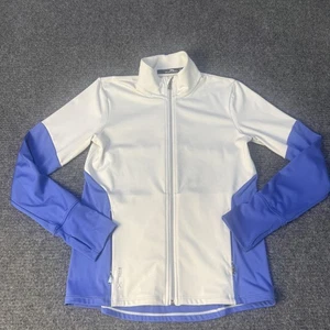 Ralph Lauren RLX Jacket Womens Medium Blue Full Zip Golf Performance Wicking - Picture 1 of 12