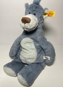 Steiff Disney Baloo Bear Plush Toy Blue Jungle Book Button Ear - Picture 1 of 7