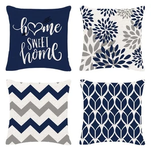 4pack/lot Workmanship Geometric Pillowcase For Home Decor NATURAL FABRIC Cushion - Picture 1 of 11