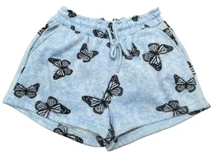 celebrity pink shorts butterfly blue tie elastic pockets polyester small READ - Picture 1 of 10