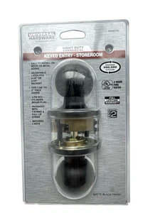 Universal Hardware Light Duty kommerzieller Abstellraum Türknopf matt schwarz UH40103 - Bild 1 von 7
