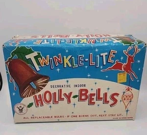 Vintage Weihnachten Yuletide Twinkle-Lite Stechpalme Glocken Gibraltar nicht funktionsfähig **LESEN**  - Bild 1 von 20