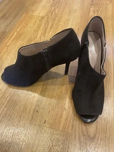 Next Peep Toe Black Show Size 5.5 - Picture 1 of 3