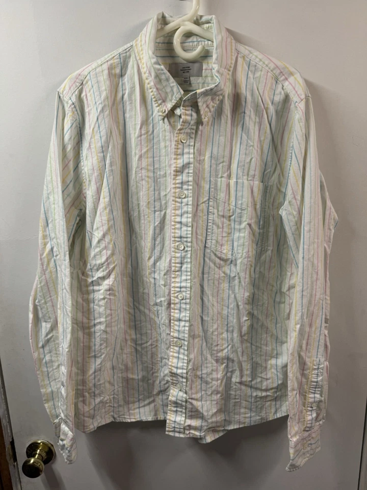 Jack Spade Mens XXL Shirt Multicolor Striped Long Sleeve Button-Down Cotton - Image 1 of 4