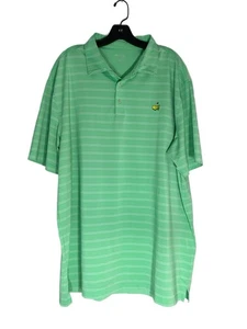 Polo de golf Masters Tech para hombre AUGUSTA NATIONAL verde a rayas XXL - Imagen 1 de 8