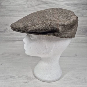 Gorra plana vintage Herbert Johnson tweed 100 % lana gris talla 7 1/4 59 cm - Imagen 1 de 9
