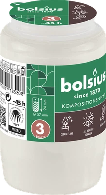 Grabkerzen Nr. 3 weiss Grabkerze Grablicht Kompo Engel von Bolsius - Bild 1 von 2