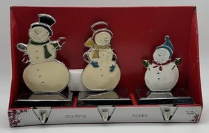 Schneemann Familie Weihnachten Strumpf Aufhänger Halter Vintage Ziel 2006 NEU - Bild 1 von 2