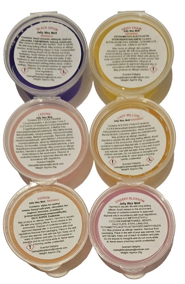 Mix of 6 - Gel Wax Melts - HIGHLY SCENTED - Image 1 of 1