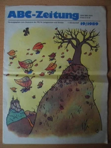 ABC-ZEITUNG 19/1989 Kinder Zeitschrift für DDR-Jung-Pioniere Mosaik Atze Frösi - Bild 1 von 1