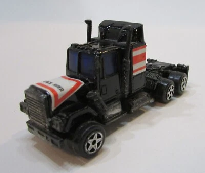Semirremolque tractor vintage de 1980 Yat Ming Kenworth Black Rider 1:87 Hong Kong Foto 1 de 4