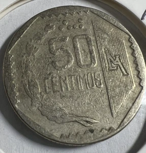 Moneda Lima 50 céntimos Perú cobre níquel F 1994- - Imagen 1 de 2