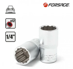 Douille 12 mm 12 pans 1/4" Chrome-Vanadium Professionnel FORSAGE F-52912 - Picture 1 of 2