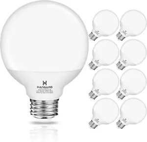 8 Pack G25 LED Globe Light Bulbs 4000K Natural Daylight, E26 Base Bathroom Light - Picture 1 of 7