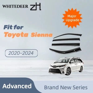 Fits Toyota Sienna 2020-2024 PC+ Steel Window Visor Sun Rain Deflector Guard - Picture 1 of 11
