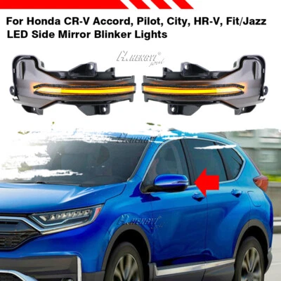 Luz de señal de giro de espejo lateral LED secuencial para Honda CR-V 2012-26 Accord 13-17 Foto 1 de 4