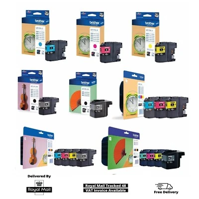 Lot Original Brother LC125XL / LC127XL / LC129XL BK Ink Cartridges DCP-J4110DW - Image 1 of 2