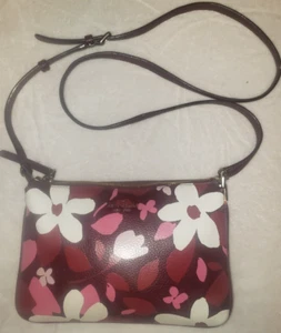 Kate Spade Crossbody Gusset Jackson Forest Floral Purse - Picture 1 of 12