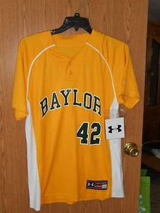 NUEVA CON ETIQUETAS CAMISETA DE BÉISBOL BAYLOR BEARS EDICIÓN JUEGO TALLA ADULTO GRANDE BAJO ARMADURA - Imagen 1 de 2