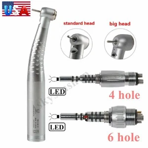 Pieza de mano LED de fibra óptica dental de alta velocidad/LED acoplador rápido 4/6H EE. UU. - Imagen 1 de 18