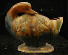 24 cm China Tang Sancai Porcelain Pot Jar animal goose Pottery Pot Tank Vase