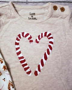 Candy Cane Leo & Luna Ginger House Pajama Sleepwear 2pc Set Boy/Girl 18-24m NWT - Picture 1 of 4
