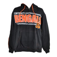 NFL Cincinnati Bengals Bigby Mens Zipper Zip Fleece Hoodie Hooded Sweater 