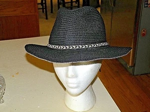 Brand New Steve Madden Western Style Black Hat One Size FREE SHIPPING - Picture 1 of 4