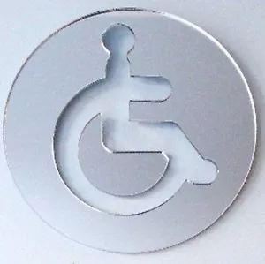 Rotondo Cartello Porta Wc per Disabili a Forma Di Specchi Acrilici - Varie - Bild 1 von 1