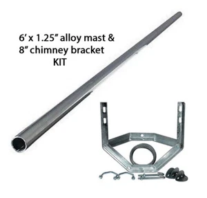 KIT supporto culla camino radio fissaggio antenna TV asta piedi 6' piedi - Foto 1 di 3