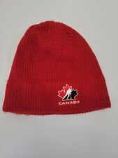 Vintage Nike Team Canada Thick Mens Winter Beanie Knit Hockey Stocking Cap Red 