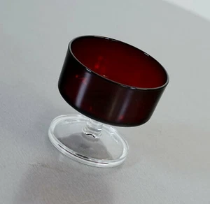 Luminarc dessert bowl champagne bowl for champagne pyramid ice cream sundae ruby red 1960s - Picture 1 of 6