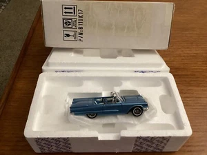 New 1/43 scale Franklin Mint 1958 Ford Thunderbird Blue convertible Car B11UK17 - Picture 1 of 12