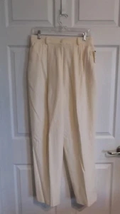 NWT Requirements womens 14 fully lined dress pants white retail $54 - - Picture 1 of 5