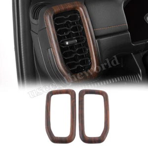 Front Air Outlet Vent Frame Cover Trim For Ford Ranger 2023 2024 2025 Wood Grain - Picture 1 of 8